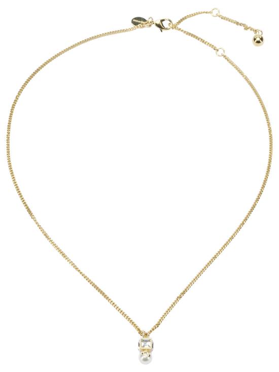 26SS 지미추 목걸이/팬던트 JC PEARL CUBE PNDNTFTAGOLD WHITE CRYSTAL Gold - JIMMY CHOO