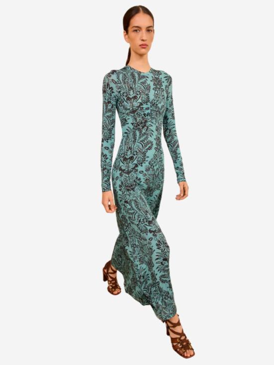  울라 존슨 롱 원피스 나이아 롱슬리브 러칭 드레스 - ULLA JOHNSON