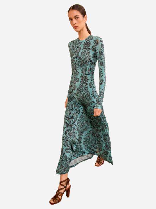  울라 존슨 롱 원피스 나이아 롱슬리브 러칭 드레스 - ULLA JOHNSON