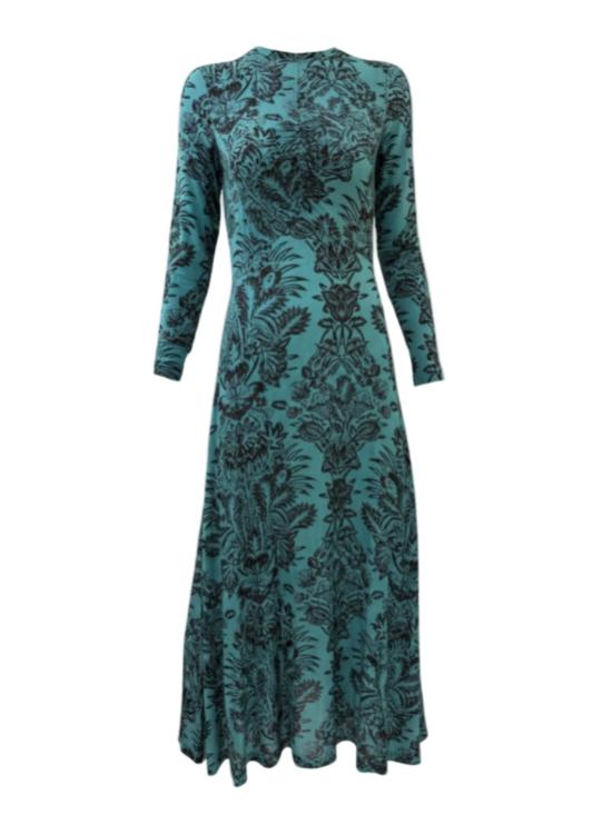  울라 존슨 롱 원피스 나이아 롱슬리브 러칭 드레스