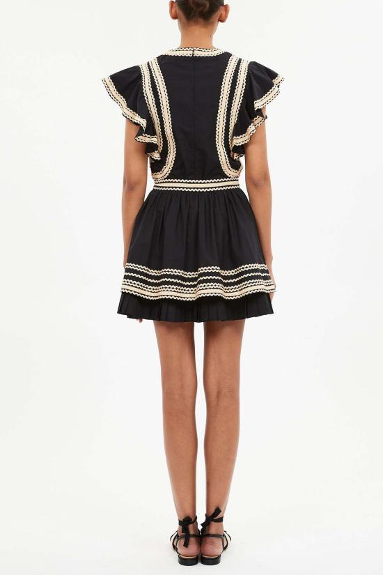  울라 존슨 숏 스커트 아달리 미니 스커트 누아르 - ULLA JOHNSON