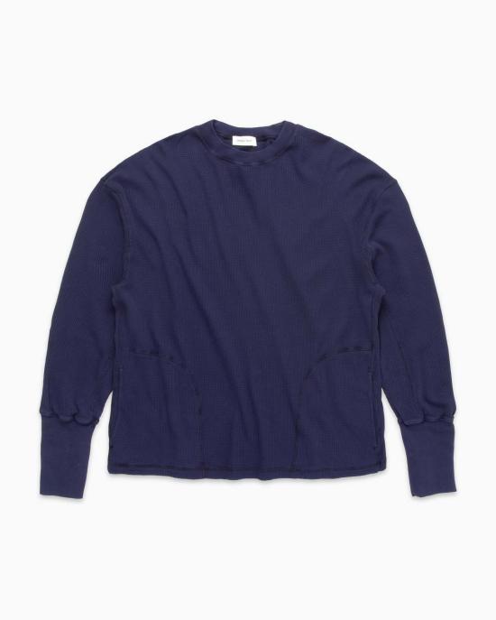  Nicholas Daley 스웨터 니콜라스 데일리 와플 크루넥 네이비