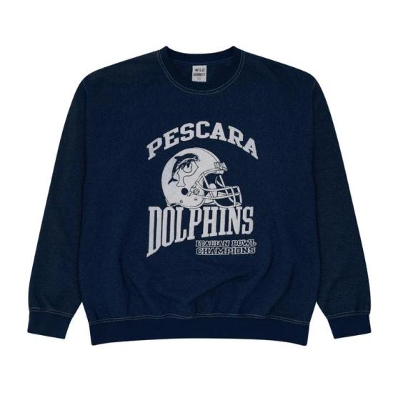 25FW 와일드 동키 긴팔 티셔츠 WIDU252MRSW007NV DOM