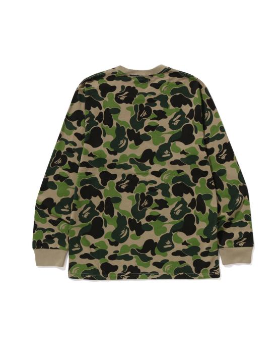  베이프 긴팔 티셔츠 001LTL801006MGRN GREEN DOM - BAPE