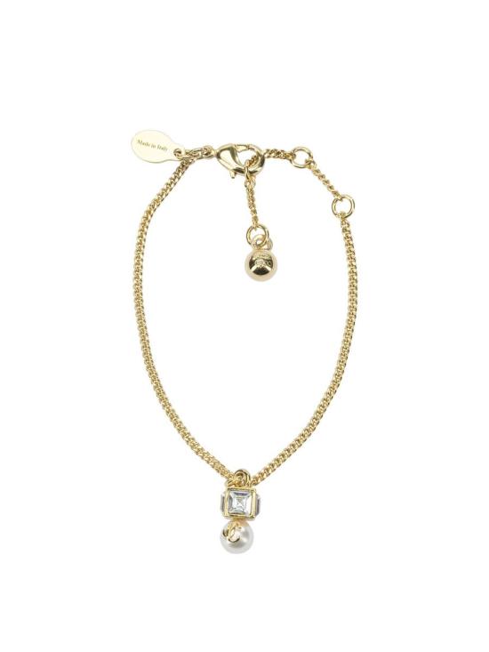 26SS 지미추 팔찌 JC PEARL CUBE BRCLTFTAGOLD WHITE CRYSTAL