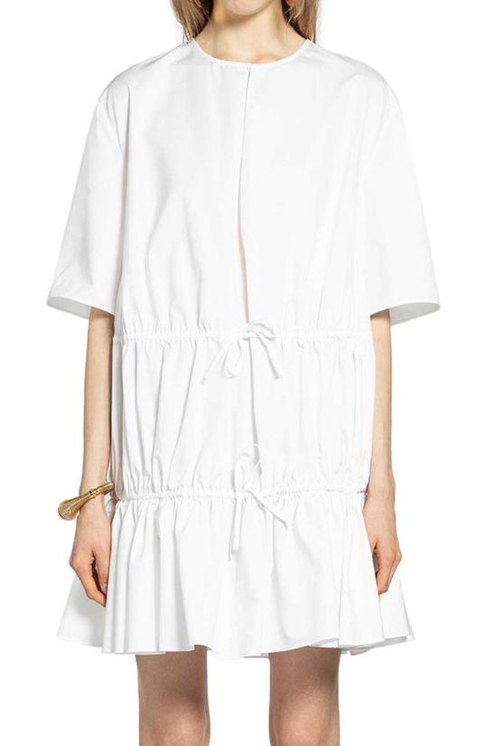 25FW 알라이아 미디 원피스 AA9R2659T611B 000 WHITE