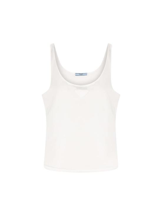 26SS 프라다 민소매 티셔츠 3570B18QZF0009 P26 WHITE