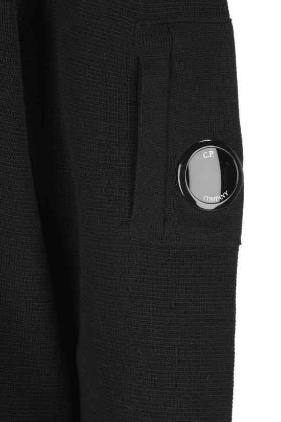 25FW 씨피 컴퍼니 리울 풀 집 렌즈 가디건 제트 19CMKN202A006595A999 AI25 Black - C.P. COMPANY