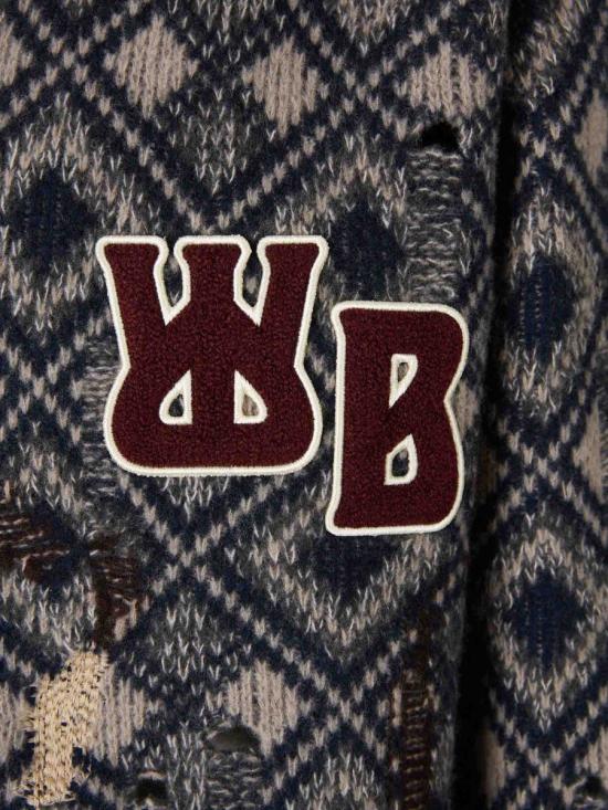 25FW 웨일즈보너 스웨터 UA25KN45 WO12 951GREY BLACK NAVY IVORY Multicolor - WALES BONNER