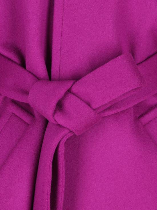 25FW 생로랑 울 소재 박시핏 벨트 코트  850307Y060R5051 AI25 Purple - SAINT LAURENT