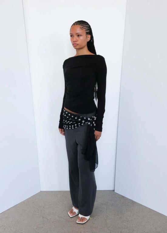  길 긴팔 티셔츠 젤 드류 탑 - GEEL