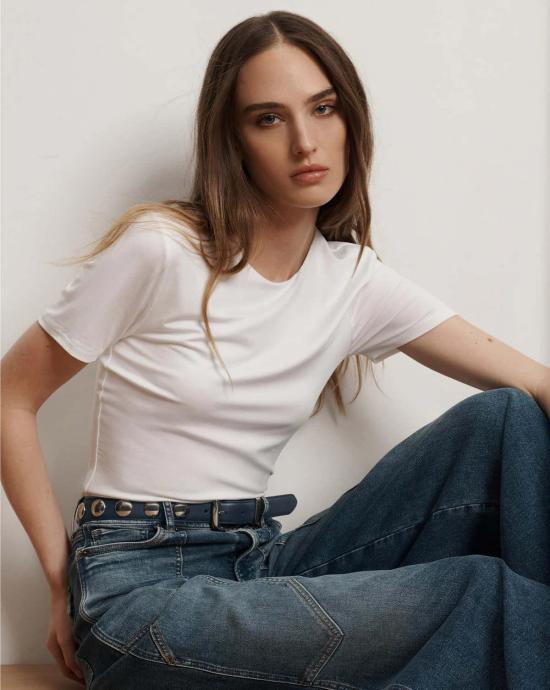  베로니카비어드 반팔 티셔츠 베로니카 비어드 베네딕트 티셔츠 화이트 - VERONICA BEARD