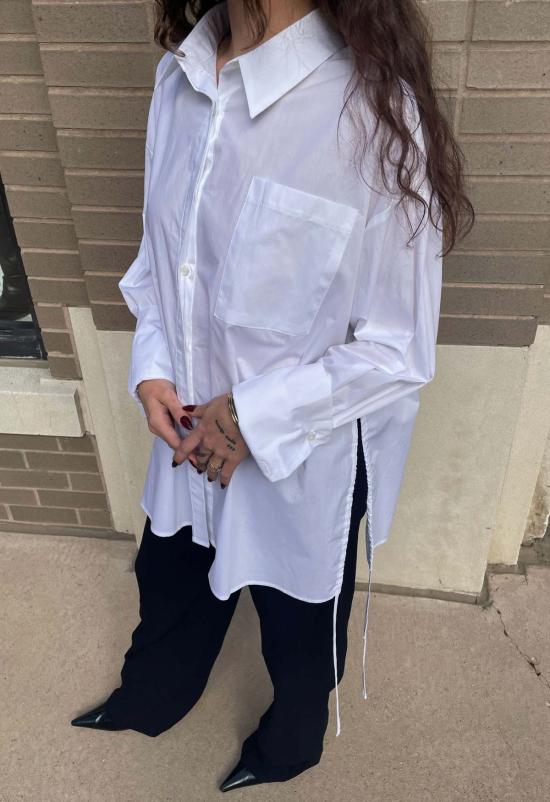  더 엔케이씨 스토어 블라우스 Nkc 스토어 가브리엘라 버튼 다운 셔츠