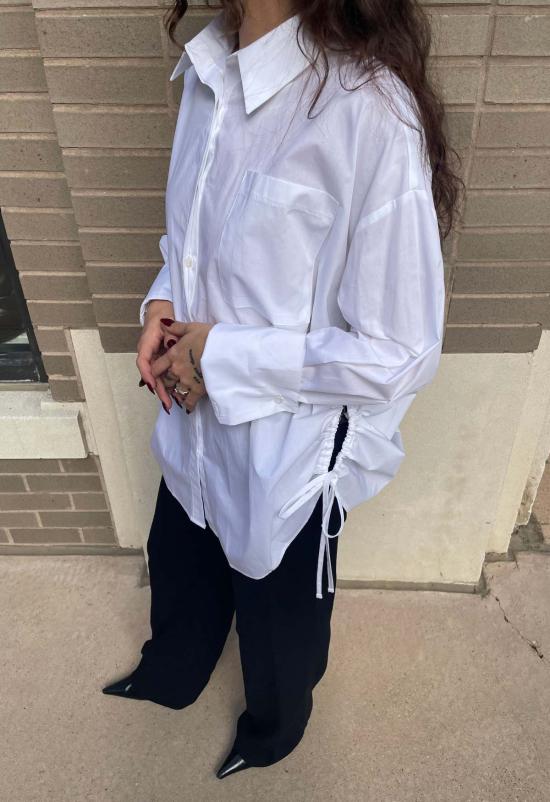  더 엔케이씨 스토어 블라우스 Nkc 스토어 가브리엘라 버튼 다운 셔츠 - The NKC Store