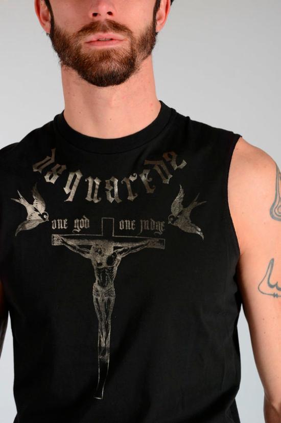  디스퀘어드2 민소매 티셔츠 S71GD0535 S22427 900 Black - DSQUARED2