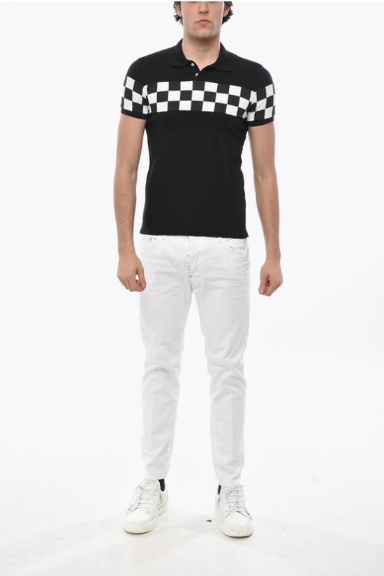  디스퀘어드2 폴로 티셔츠 S71GD0489 S22743 900 Black - DSQUARED2