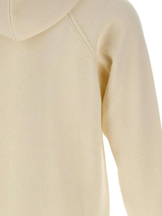 25FW 씨피 컴퍼니 램스울 GRS 후드 풀 집 스웨터 19CMKN057A110149A103 GAUZE WHITE DOM - C.P. COMPANY