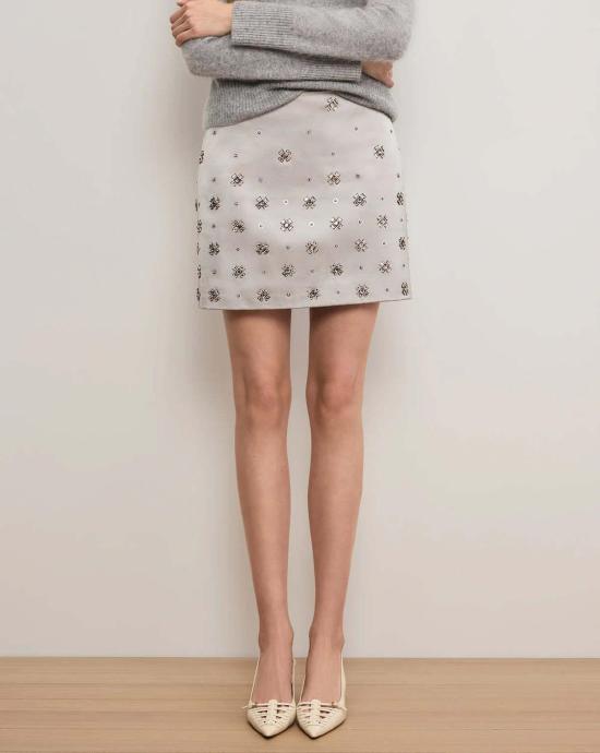  베로니카비어드 숏 스커트 베로니카 비어드 올레나 스커트 장식 실버 - VERONICA BEARD