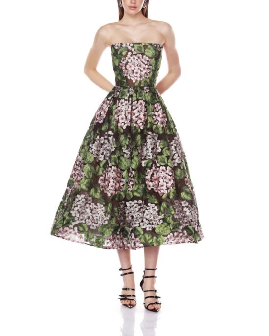  BRONX AND BANCO 미디 원피스 브롱크스 앤 뱅코 케이트 스트랩리스 미디 드레스 멀티 - OTHER BRANDS