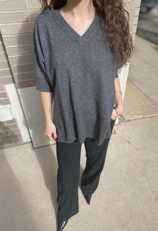  더 엔케이씨 스토어 블라우스 Nkc 스토어 캐시미어 V넥 탑