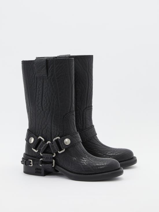  미우미우 부츠 5U350E 2FLC F0002 BLACK DOM