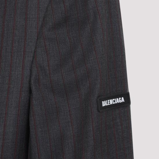 25FW 발렌시아가 울 블레이저 850763 TPT05 1360 GREY RED - BALENCIAGA