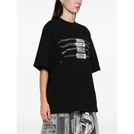 26SS 알렉산더 왕 반팔 티셔츠 UCC1261892 001 BLACK - ALEXANDER WANG