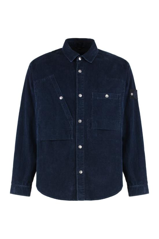 25FW 스톤 아일랜드 긴팔 셔츠 S151100008S0J10 V0021 BLUE