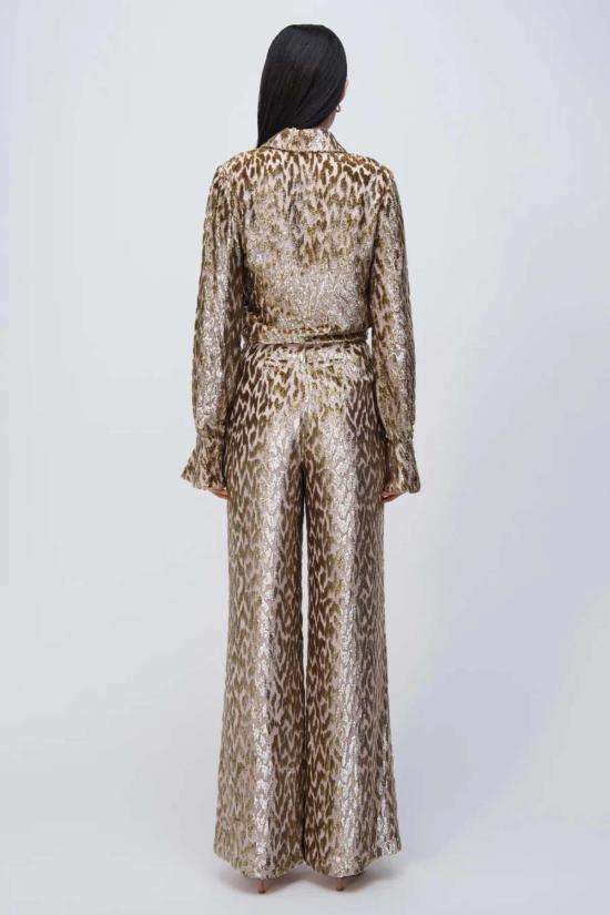  심카이 블라우스 Simkhai Luella L S Deep V 탑 골드 - SIMKHAI