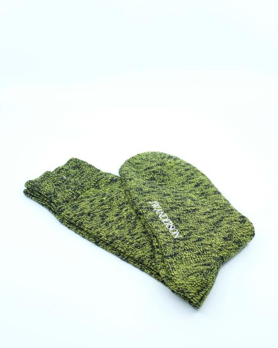  JW앤더슨 양말 JW 앤더슨 블랙 & 그린 코튼 슬럽