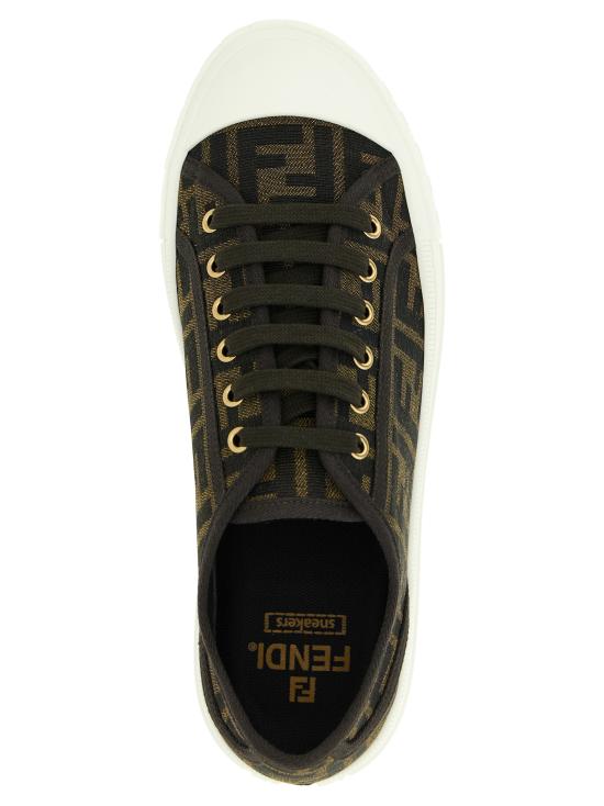 26SS 펜디 도미노 패브릭 로우탑 7E1553AJZXF0R7V Brown - FENDI