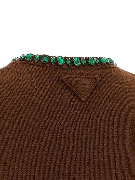 26SS 프라다 스웨터 P24V2BSOOO18M6F0005 Brown - PRADA