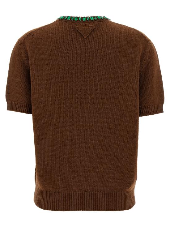 26SS 프라다 스웨터 P24V2BSOOO18M6F0005 Brown - PRADA