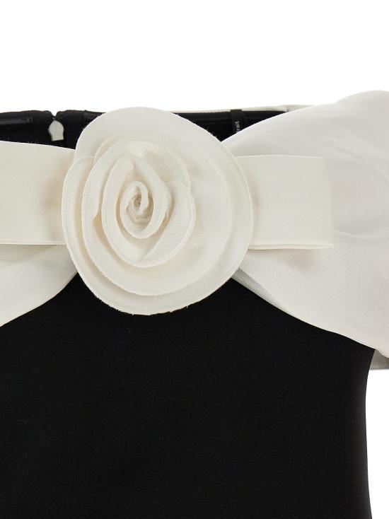 26SS 셀프 포트레이트 이브닝 티셔츠 RS26180TBBLACK White Black - SELF PORTRAIT