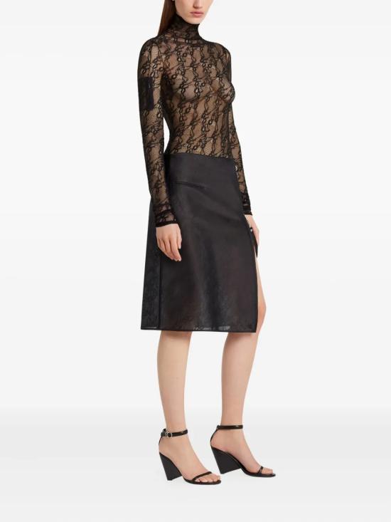 25FW 쿠레쥬 긴팔 티셔츠 325CTO444PA0132 9999 Black - COURREGES