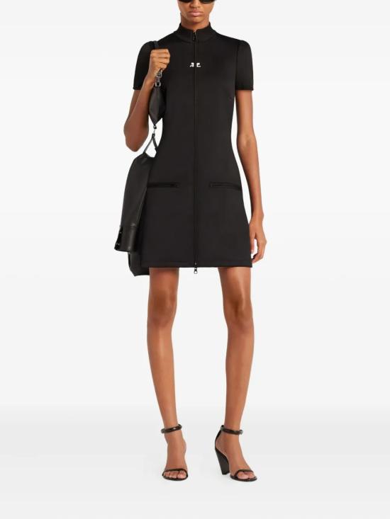 25FW 쿠레쥬 미디 원피스 325JRO686JS0250 9999 Black - COURREGES