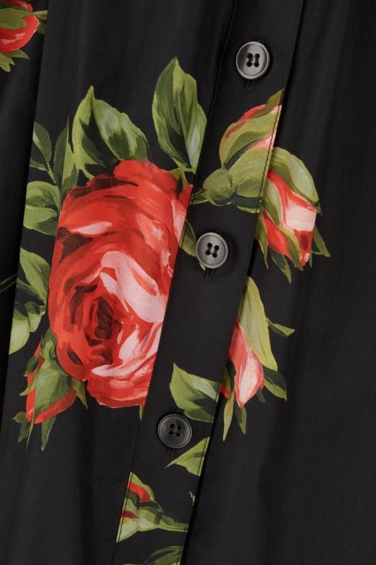 26SS 돌체앤가바나 롱 원피스 F6JFNTHS5UT HN5ZN BOUQUET ROSE FNERO - DOLCE & GABBANA