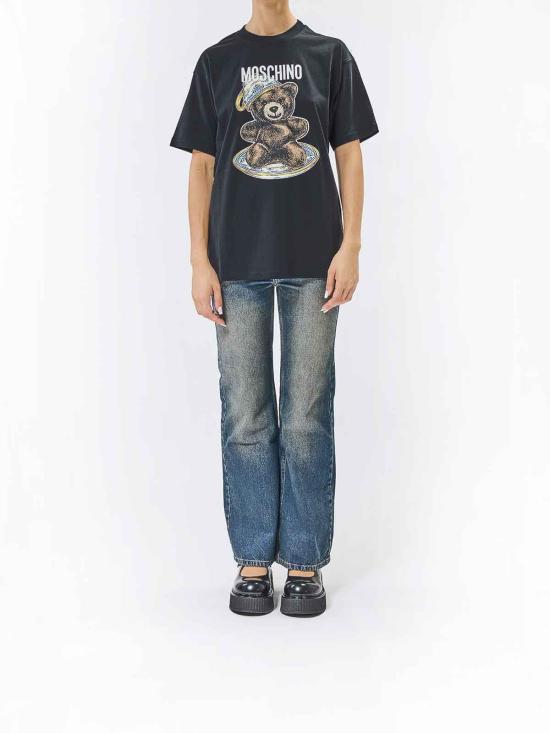 26FW 모스키노 반팔 티셔츠 72455411555 Black - MOSCHINO