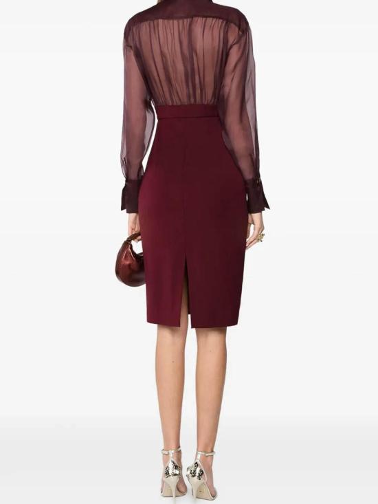  제니 미디 스커트 79AAO418N0356570 Dark Red - GENNY