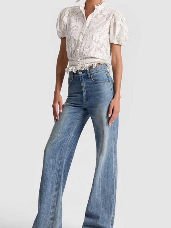 25FW 앨리스 앤 올리비아 블라우스 CC506D44003A127 Beige - ALICE & OLIVIA