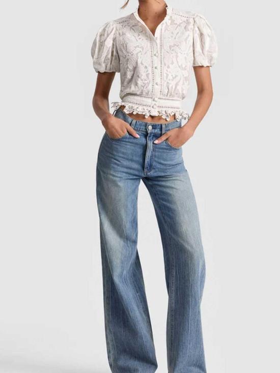 25FW 앨리스 앤 올리비아 블라우스 CC506D44003A127 Beige - ALICE & OLIVIA