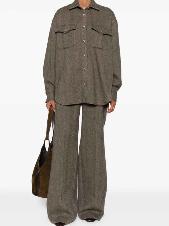 25FW 에르마노 설비노 스트레이트 팬츠 D476P718OQRJ4701 Brown - ERMANNO SCERVINO