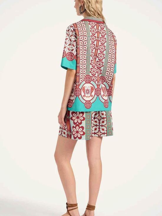 25FW 라 더블제이 숏팬츠 TRO0060COT015PAG01OR04 Multicolour - LA DOUBLEJ