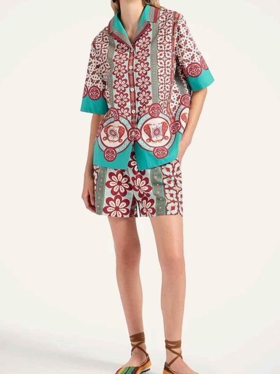 25FW 라 더블제이 숏팬츠 TRO0060COT015PAG01OR04 Multicolour - LA DOUBLEJ