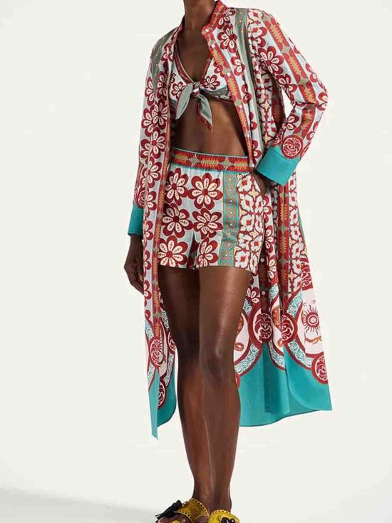 25FW 라 더블제이 숏팬츠 TRO0060COT015PAG01OR04 Multicolour - LA DOUBLEJ