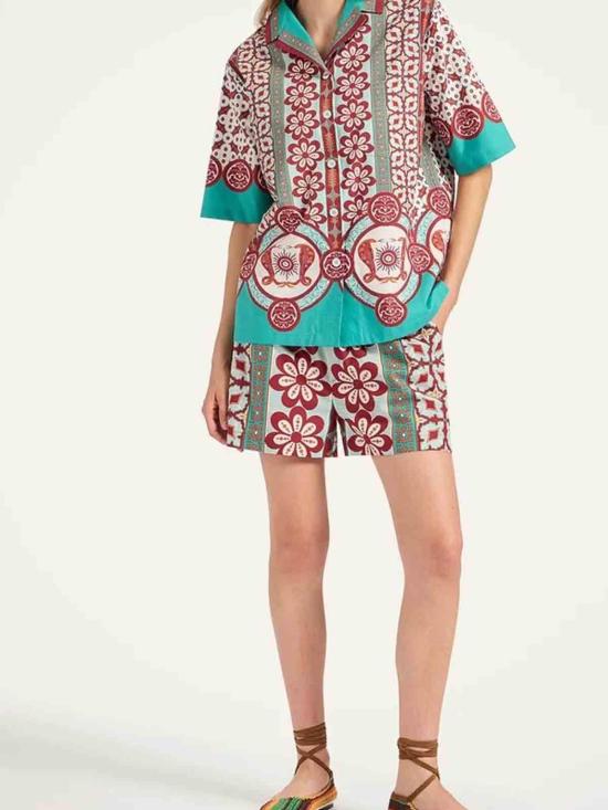 25FW 라 더블제이 숏팬츠 TRO0060COT015PAG01OR04 Multicolour - LA DOUBLEJ