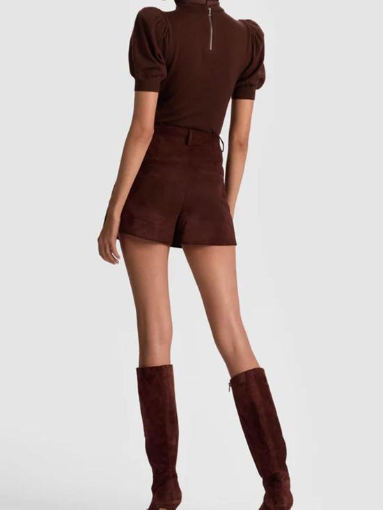 25FW 앨리스 앤 올리비아 반팔 티셔츠 CL000533711C201 Brown - ALICE & OLIVIA