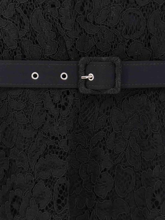 26SS 키아라보니 미디 스커트 ABMGINOCILBS37 Black - CHIARA BONI