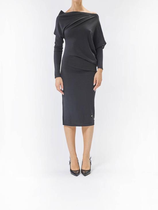  모스키노 미디 스커트 48104010555 Black - MOSCHINO