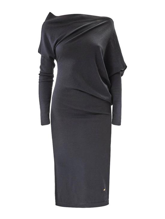  모스키노 미디 스커트 48104010555 Black